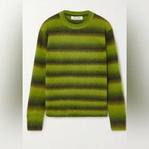 Andersson Bell Green Striped brushed alpaca sweater in XS